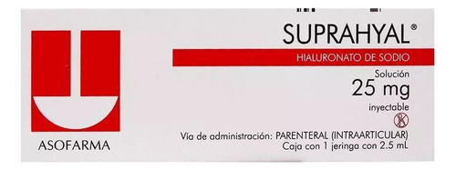 Suprahyal 25mg Inyeccion 2 5ml Con 1 Hialuronato De Sodio