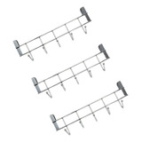 Set X 3 Perchero Puerta Placard 5 Ganchos Alacena  