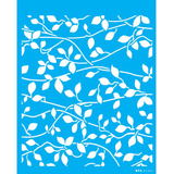 Stencil Estamparia Folhas Iii 20x25 Opa 3266