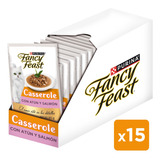 Pack X15 Alimento Fancy Feast Casserole Atún Salmón 85g