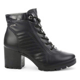 Bota Feminina Salto Bloco Luxo Confortavel Tendencia Dakota