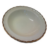 Bowl Loza Creampetal Grindley England Inglaterra Crema Y Oro