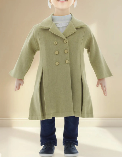 Abrigo Niña Color Beige Forrado 3176 1 A 10 Años