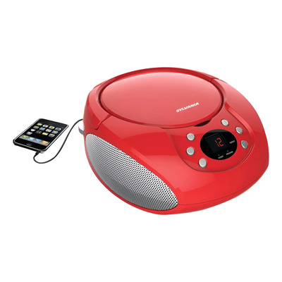 Cd Boombox Proscan Elite Portátil Com Rádio Am/fm Vermelho
