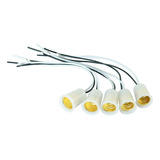 Set Portalamparas E12 Para Candelabro 5 Unidades En Blanco