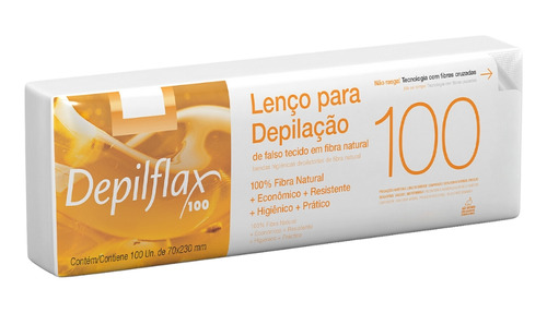 100 Lenço Papel Para Depilação Depilflax Resistente Ñ Rasga