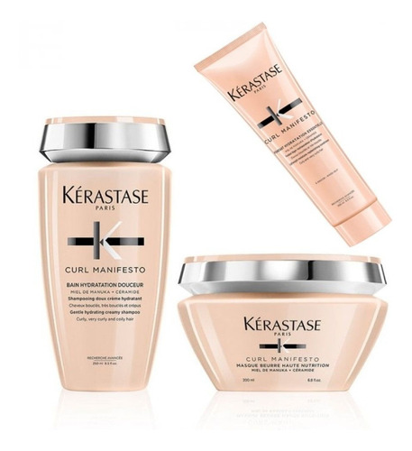 Kérastase Kit Shampoo Condicionador E Máscara Curl Manifesto