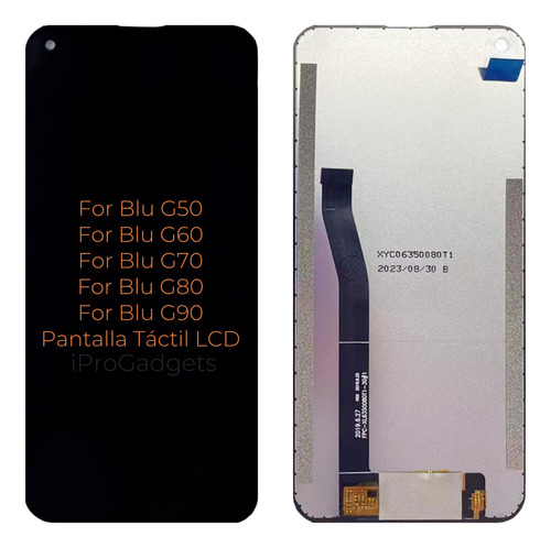 Tela De Toque Lcd Para Blu G50 G60 G70 G80 G90 G0250ww