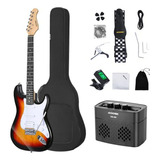 Kit De Guitarra Eléctrica Con Amplificador 39 Pulgadas, Cuer