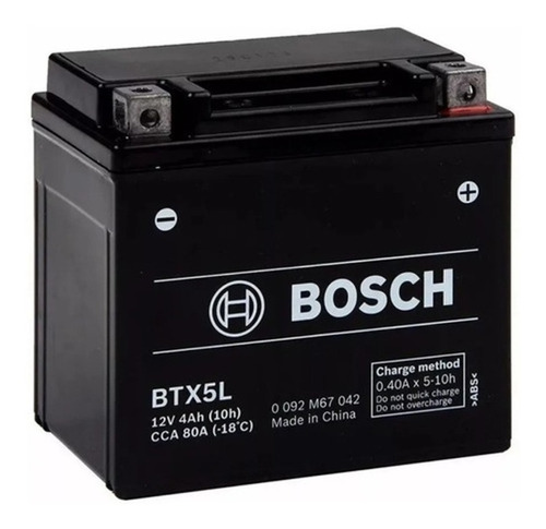 Bateria Moto Bosch Btx5l Ytx5l-bs Yamaha Fz 16 160 Fi2.0