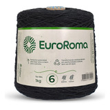 Barbante Euroroma 1,0kg N.º6, Escolha Sua Cor, 1016m, Croche