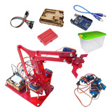 Brazo Robotico Mearm Kit Control Pc + Arduino Edicion Rojo