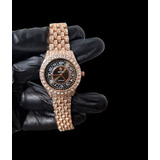 Reloj Rolex Rosa Con Diamantes De Dama Clon