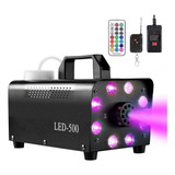 Máquina De Humo Con 8 Luces Led, 500w