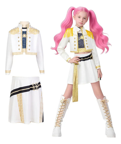 3pcs Vestuario De Halloween Estilo K-pop Para Chicas Ropa