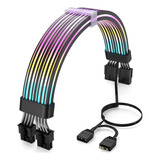 Sirlyr Cables De Pc Rgb, Strimmer 2 X 8 Pines Gpu Psu Cable