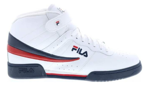 Tenis Fila F-13v Lea/syn Media Bota Blanco Azul Rojo