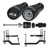 Slider Dianteiro Speed Style Yamaha R3 2020 Preto Fosco