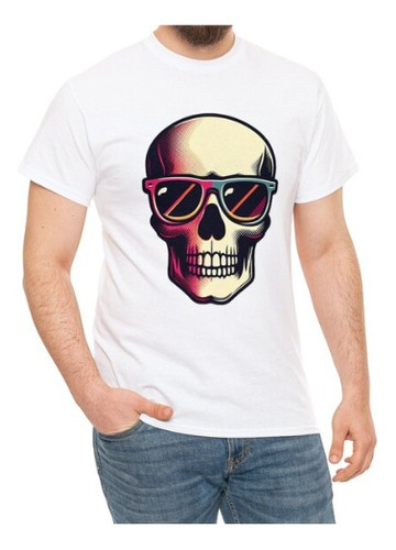 Polera Unisex Calaveras Esqueletos Lentes  Algodon Estampado