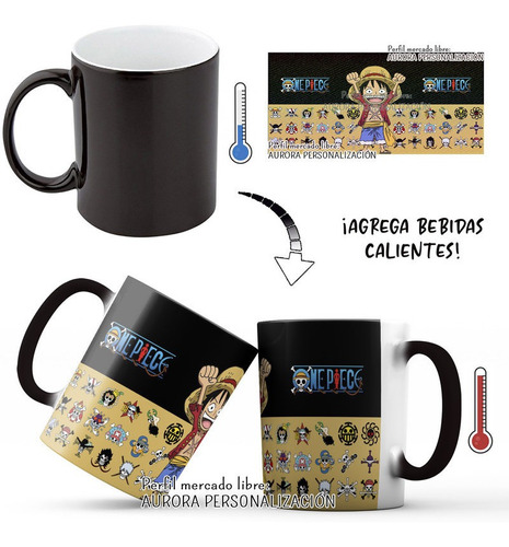 Mug Mágico One Piece Anime Monkey D. Luffy Taza Termica