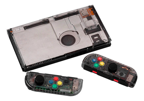 Carcasa Para Consola Nintendo Switch Gris Clear Smoke Black