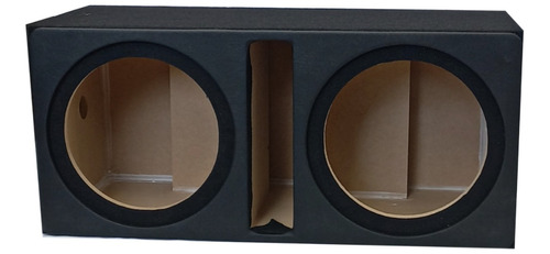 Cajón Para Subwoofer Doble Porteado 12  Antifaz Color Negro