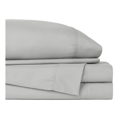 Sábana King Size Microfibra Esquimal Para Cajones Altos 40cm Color Tormenta-gris Claro Diseño De La Tela Ultrasuave