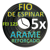 Kit Com 5 Fio De Espinar Isolado Fei 125 Arame Reforçado 