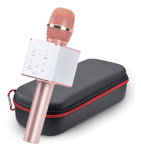 Micrófono Karaoke Parlante Bluetooth Recargable Q7 + Estuche