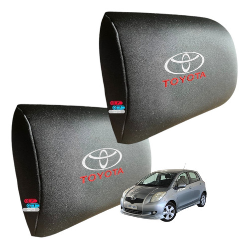 2x Cojines Asiento Logo Toyota Yaris 2012