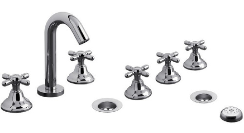 Juego Griferia Fv Newport Lavatorio - Bidet Cromo