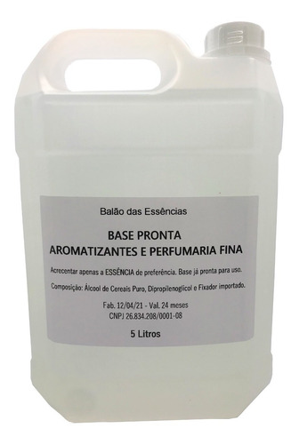 Base Para Aromatizante Difusor Perfume Fixador Pronta 5litro