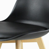 Sillas Hood Eames Estilo Tulipán Aprovecha  Estructura De La Silla Negro