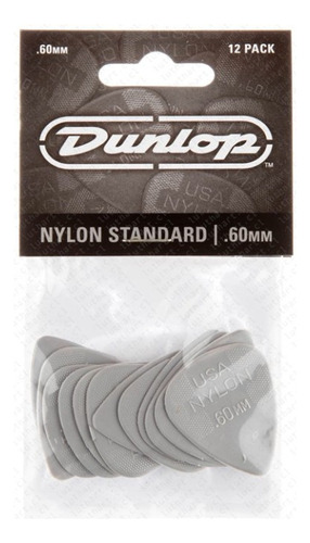 Uñetas Dunlop Nylon Bolsa 12 Unidades (seleccionar Medida) Tamaño 0,60 Mm