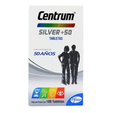 Multivitamínico Centrum Silver +50 Con Vitamina B Vitamina C Calcio Potasio Y Zinc 100 Tabletas