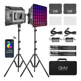 Kits De Iluminación De Fotografía Gvm Rgb Con 2 Softboxes, 8