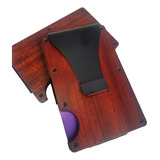 Billetera Portadocumentos Tarjetero Hombre Madera Con Rfid