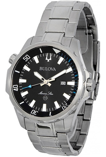 Relógio Bulova Masculino Marine Star 96b382 Aço Analogico