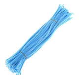 Haste De Chenille Azul Claro 30cm Limpador 100 Unid