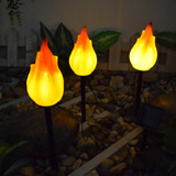 Lámpara Exterior Flame Courtyard Lamp Para Simular Tres Sola