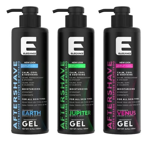 Elegance Shaving Gel Afeitar 500ml Nueva Formula 3 Aromas