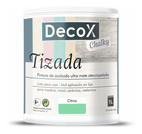 Decox Tizada Chalked - Pintura Tizada Ultra Mate 1 Lt 