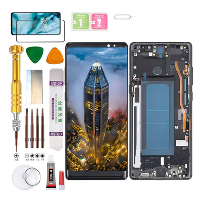 (negro) Pantalla Para Samsung Note8 (note 8) N950f N950u Galaxy Sm-n950u1 Display Con Marco Atención: Esta Es Una Pantalla Plana Incell, No Curva.