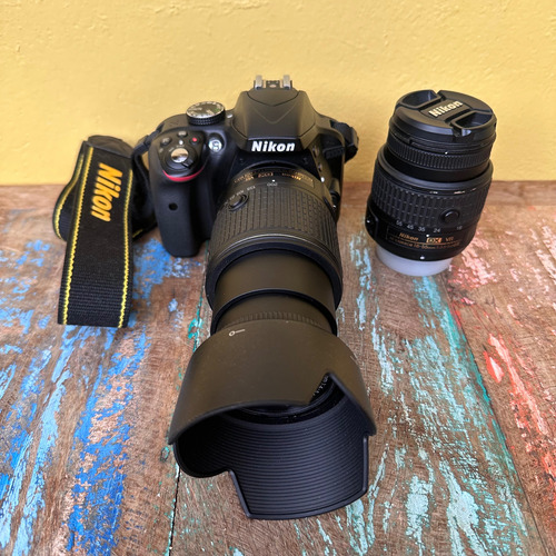Câmera Nikon D3300 Kit Lentes 18-55mm E 55-200mm Completa
