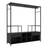 Guarda-roupa Closet Modulado Barcelona Casal 2 Gv Preto