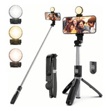 130cm Tripie Palo Selfies Stick Bluetooth Control Remoto Led