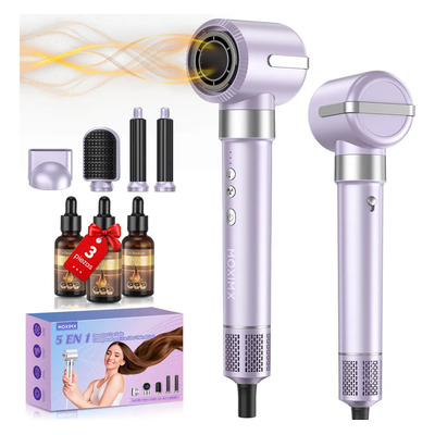 Secadora Cabello De Alta Velocidad Profesional Moximx 5 En 1 Con Secadores De Cabello 220.000 Rpm, Moldeador De Aire Caliente Iónico, Cepillo Alisador Y Rizador Automático Voluminizador, Regalo Ideal | Envío gratis