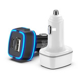 Cargador Celular Qc3.0 Dp 5v 3.0a 36w Carro Usb Tipo C  Led