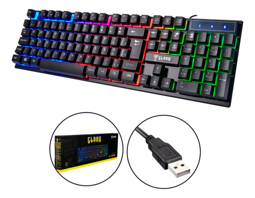 Teclado Com Fio Gamer Iluminação Rgb Usb Para Notebook Acer