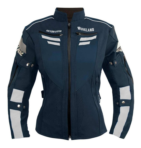 Chamarra Moto Mujer Impermeable Protecciones Biker Wkl 85 Am